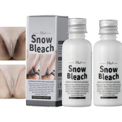 Intimate Area Brightening Cream bottle pour shows sleek packaging and easy application