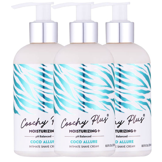 IntiMD Coochy Plus moisturizing bottle for smoother intimate shaving