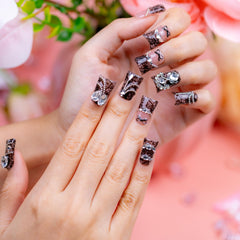 IntoVibes duck-shaped nails set shown for versatile styling.