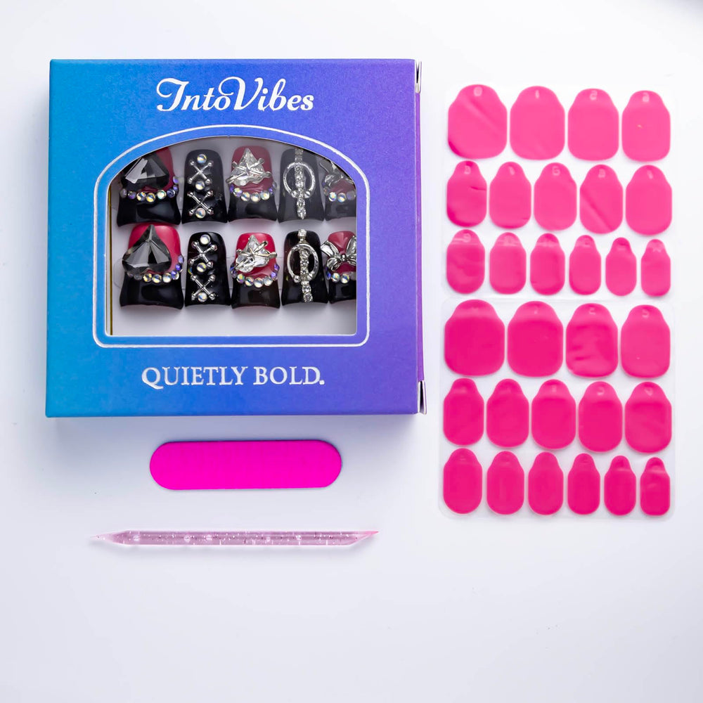 IntoVibes reusable Valentine nails offer eco-friendly glamour for special occasions.