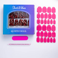 IntoVibes Valentine-ready red duck-design nails for special occasions.