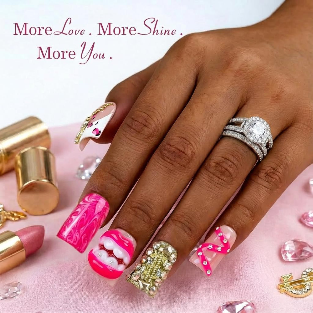 IntoVibes valentines-nails perfect for gifting or celebrating love-inspired looks.