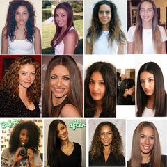 INVERTO 60 hair under treatment shows smoothing prep for straighter looks.