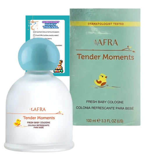 Ioly's Tender Moments baby cologne bottle, gentle daily fragrance for newborns.
