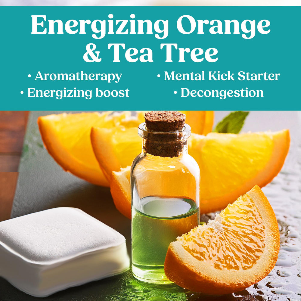 IQNATURAL Citrus Shower Steamer bulk pack arranged for extended use