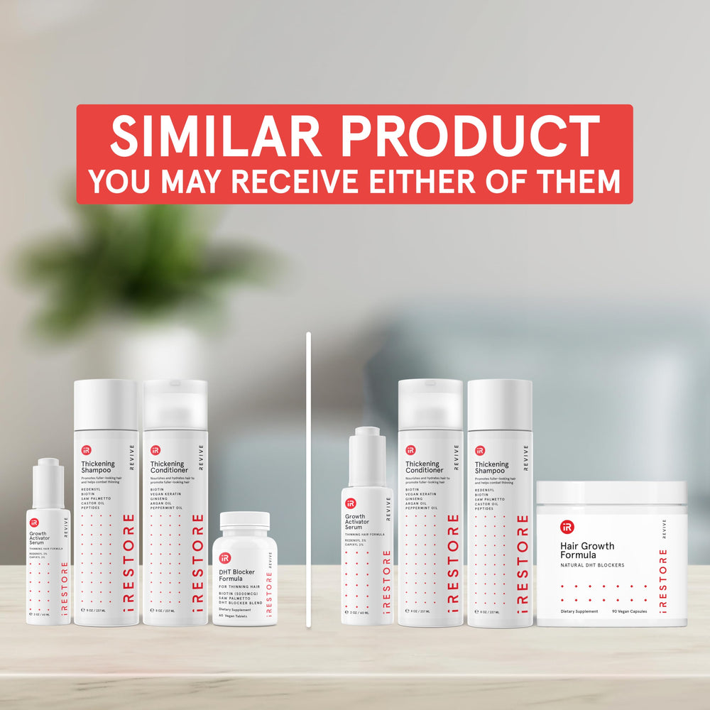 irestore hair care routine setup shown on clean backdrop for trial