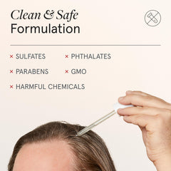 iRestore Scalp Serum ingredients label featuring Redensyl and Capixyl