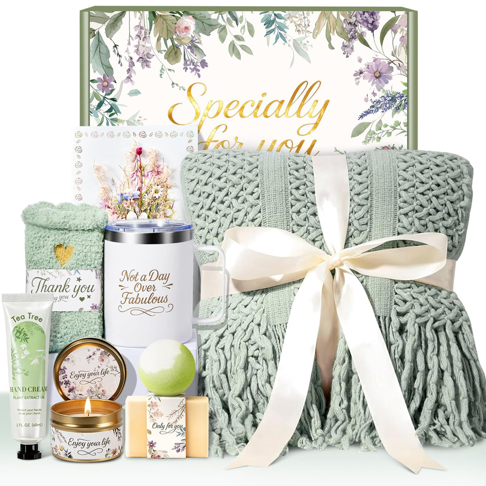 IRINXL birthday spa gift box packaging highlights a gift-ready presentation for her