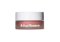 IRIS&ROMEO Power Peptide Lip Balm Nude lip swatch showing sheer color and hydration