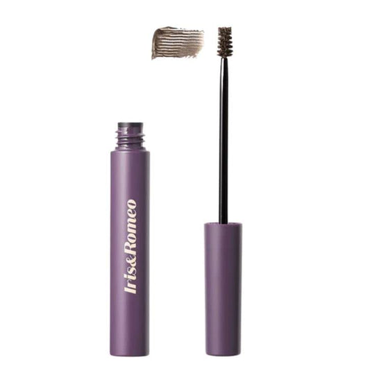 IRIS&ROMEO Brow Up Brow Balm application shows fuller, defined brows.