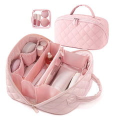 IrisCargo 2026 travel makeup bag open design for instant access to cosmetics.