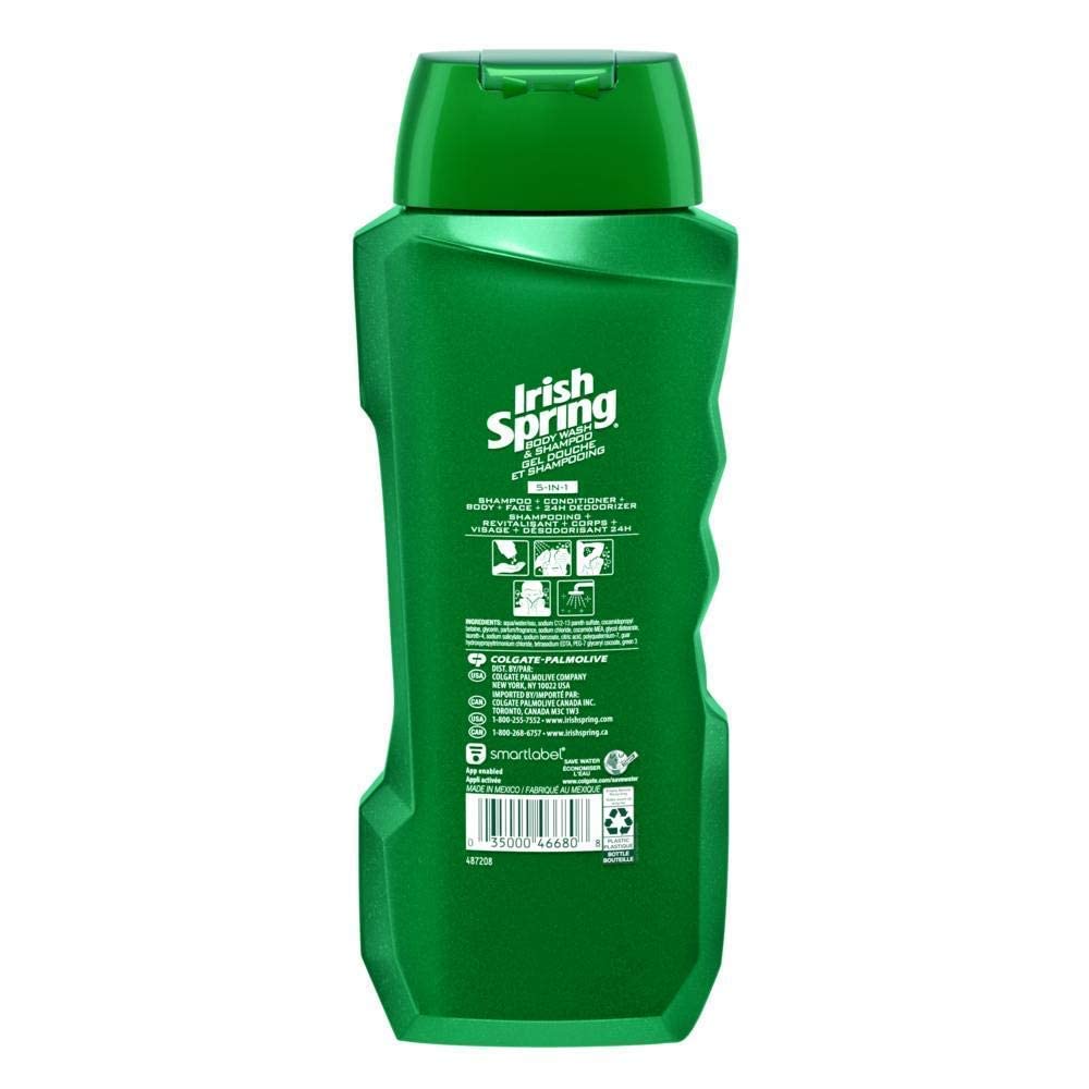 Irish Spring leak-proof cap signals travel-ready, mess-free portability.