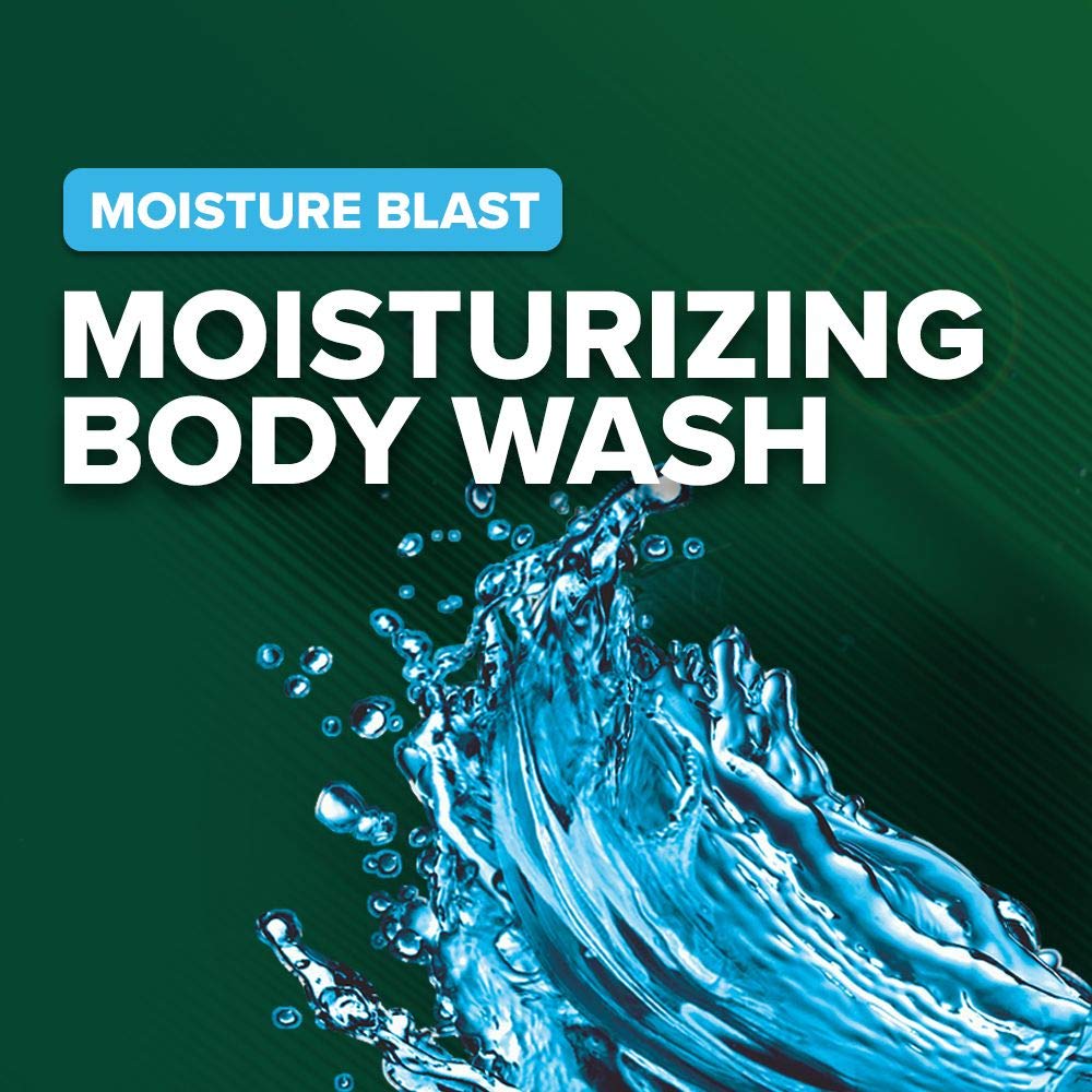 Irish Spring Moisture Blast bottle dispense close-up, easy to lather and start your routine.