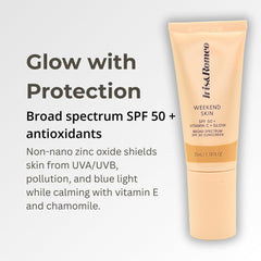 IRIS&ROMEO Weekend Skin blends smoothly, minimizes texture while providing a luminous finish.