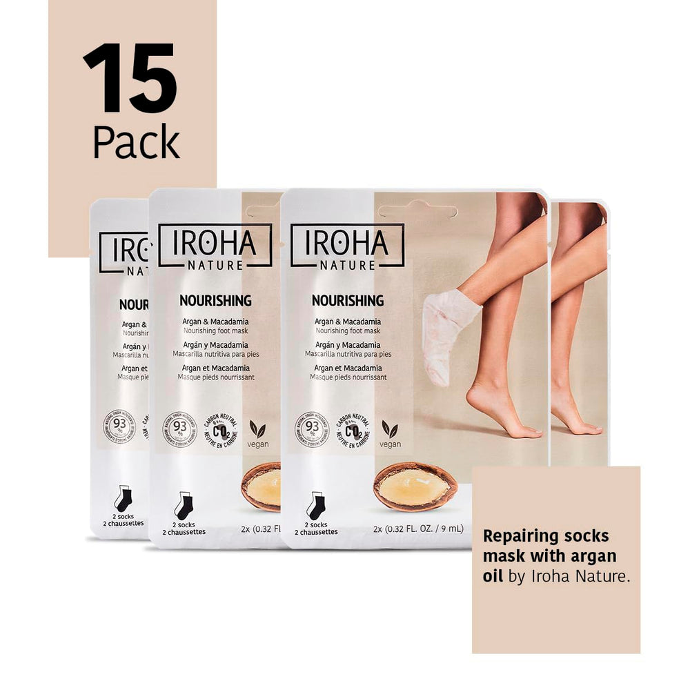 IROHA NATURE foot mask using double-layer technology for better absorption