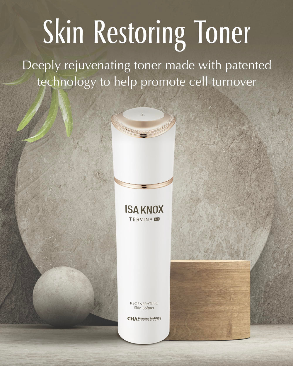 ISA KNOX TE'RVINA AD toner application for a refreshed, hydrated glow.