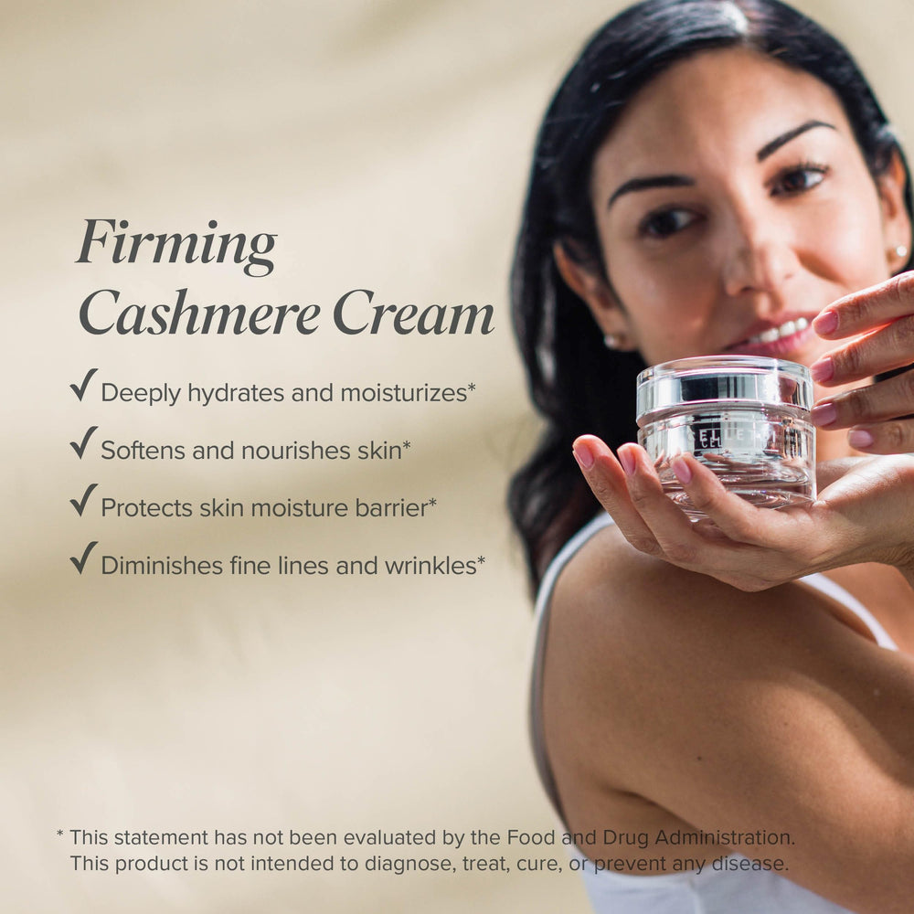 Isagenix Celletoi cashmere cream swatch reveals rich, silky texture.