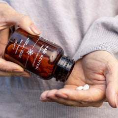 Isagenix Hair Revival packaging and bottle, showcasing 120 tablets for a simple daily regimen.
