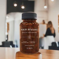 Isagenix Hair Revival tablets close-up highlighting capsules for daily use.