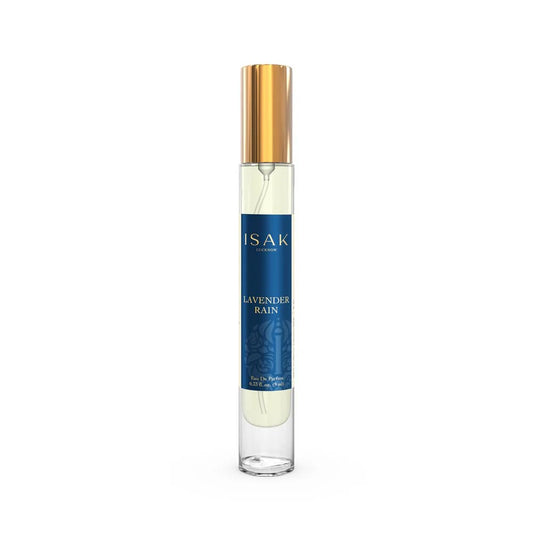 ISAK Lavender Rain bottle showcases the compact 9 ml design, ideal for on-the-go refresh.