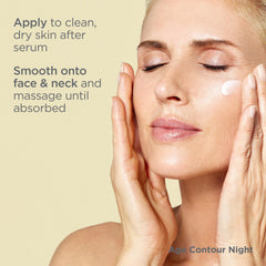 Antioxidants note near ISDIN Age Contour Night Cream bottle.