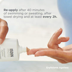 ISDIN Eryfotona Ageless application under makeup scenario