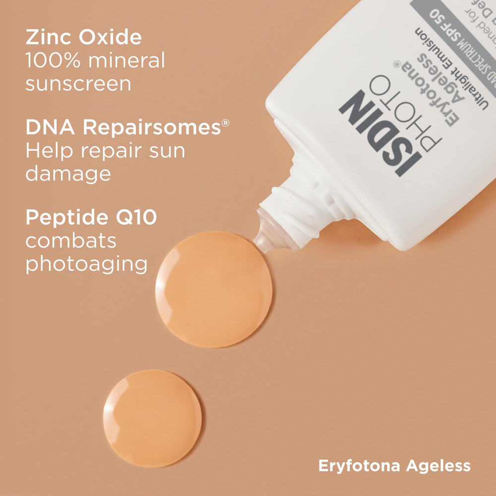 ISDIN travel-size tube ideal for daily sun protection and moisture on the go.