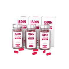 ISDIN Lambdapil capsules bottle front showing daily hair density support