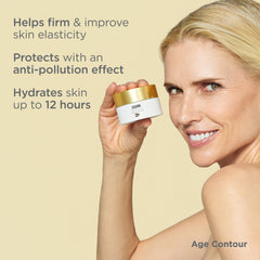 Night application scene hints at a soothing overnight rejuvenation ritual.