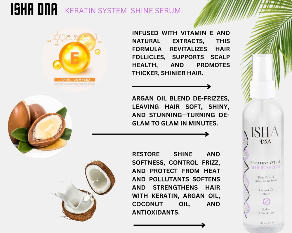 ISHA DNA Keratin Treatment System application on wet hair to reduce frizz and tangling