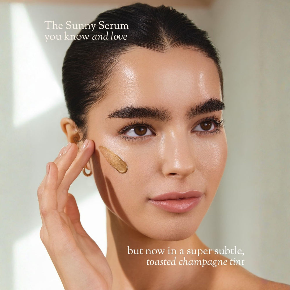 Isle of Paradise Sunny Serum Champagne swatches on skin reveal natural coverage.