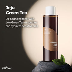 ISNTREE Green Tea Fresh Toner in a morning skincare routine