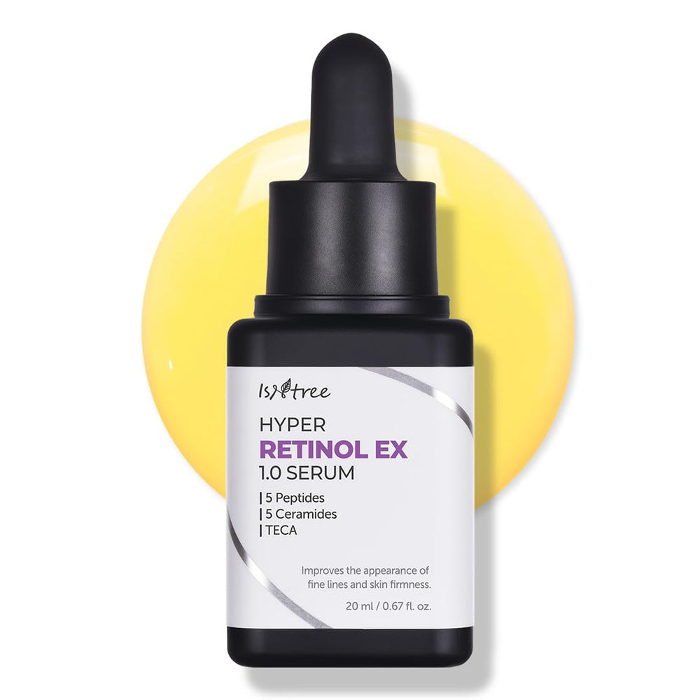 IsNtree Hyper Retinol EX bottle close-up for a premium nightly routine.