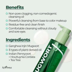 IsNtree Mugwort emulsified foam water rinse shows light, residue-free finish