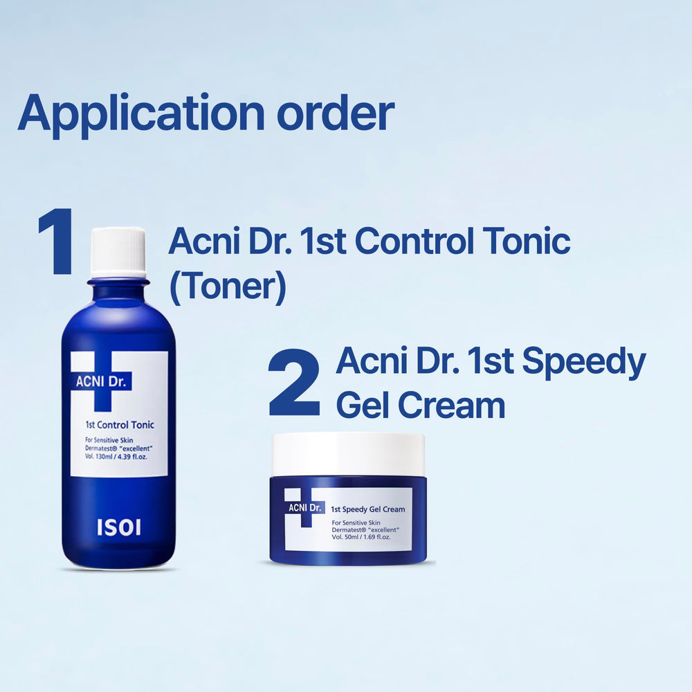 ISOI ACNI Dr. 1st Speedy Gel Cream absorbs quickly for a soft, refreshing finish.