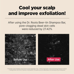 ISOI Dr Roots shampoo bar applied to scalp for deep cleansing.