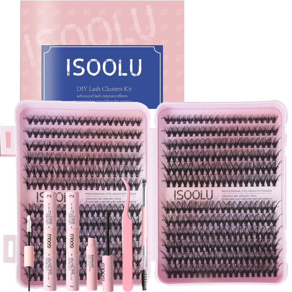 ISOOLU Fairy Lash Clusters Kit contents for easy DIY lash design
