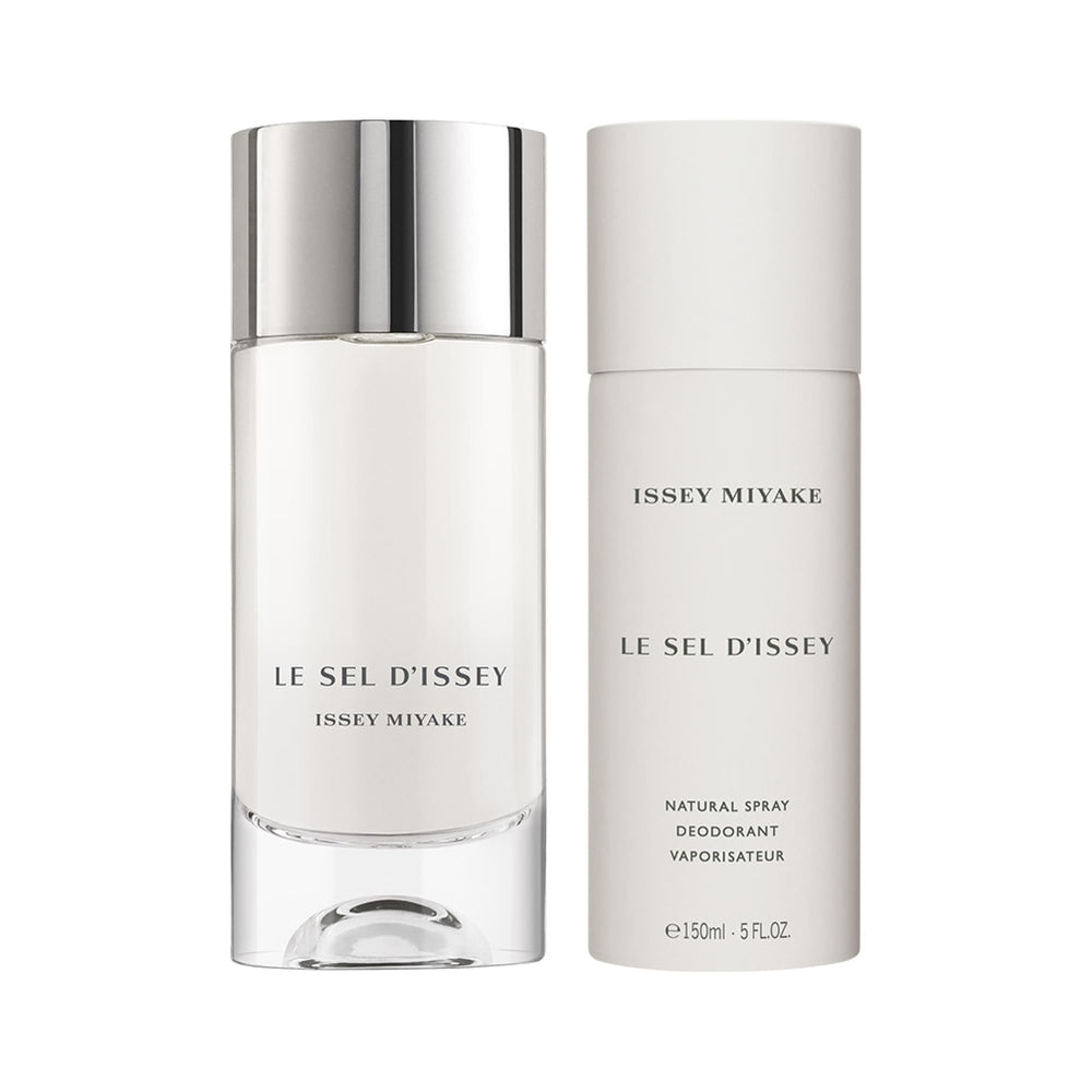 Le Sel deodorant spray from Issey Miyake offering long-lasting masculine freshness.