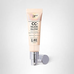 IT Cosmetics CC+ Nude Glow porcelain swatch looks natural and seamless.