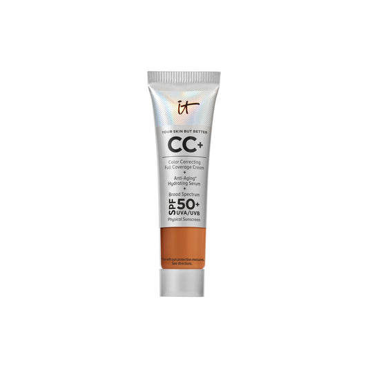 IT Cosmetics CC+ Cream travel tube ready for on-the-go coverage.
