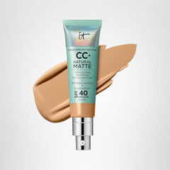 IT Cosmetics CC+ Natural Matte Tan Warm coverage build from light to full