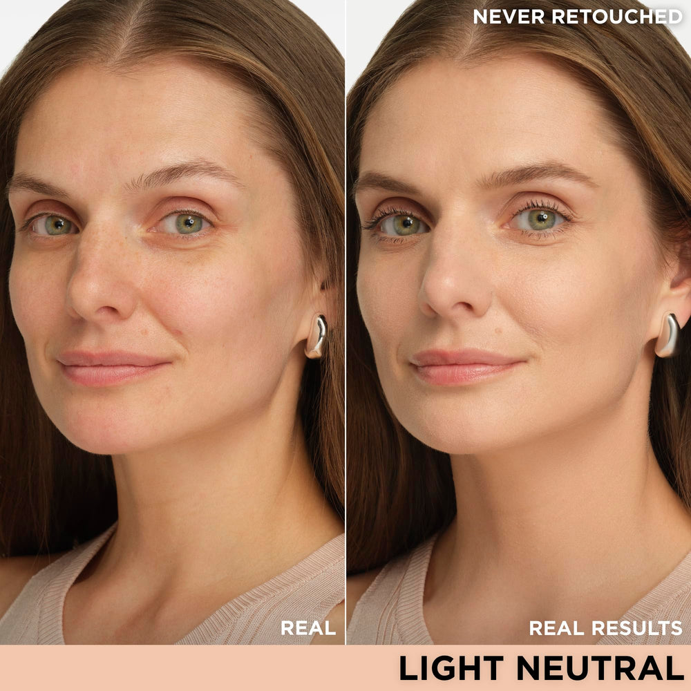 IT Cosmetics CC+ Cream Travel swatch in Light Neutral showing natural coverage