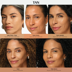 IT Cosmetics CC+ Cream Travel Tan Rich application brush demonstrates easy buffing.