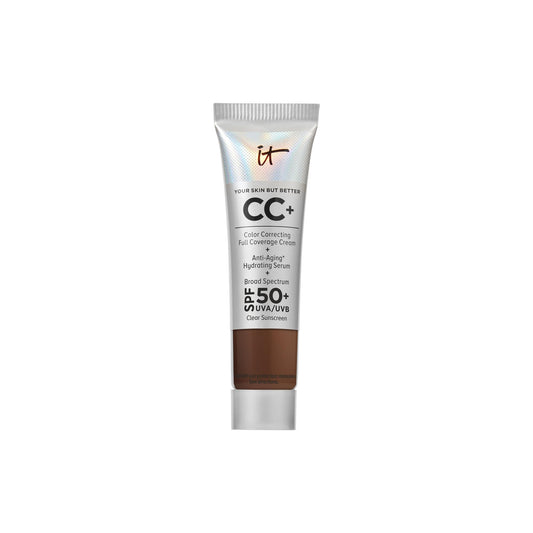 IT Cosmetics CC+ Cream Travel Neutral Deep bottle ready for on-the-go coverage