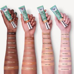 IT Cosmetics CC+ Natural Matte texture closeup reveals smooth matte finish.