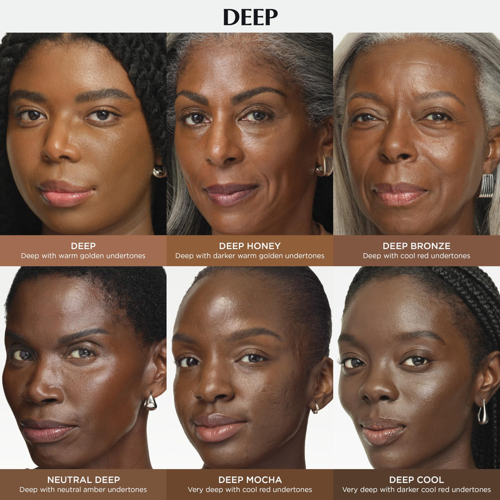IT Cosmetics CC+ Nude Glow Deep Mocha swatch on forearm showing natural color match