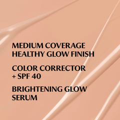 Close-up of IT Cosmetics CC+ Nude Glow on skin highlighting dewy brightness without heaviness.
