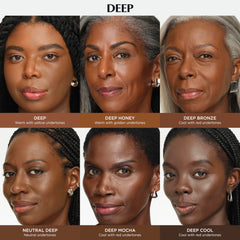 Blended with brush on skin showing seamless coverage and blend