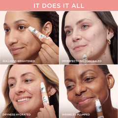IT Cosmetics Do It All Radiant Concealer vegan fragrance-free label visible.