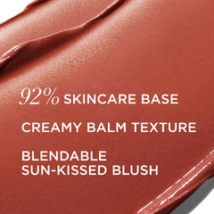 IT Cosmetics Do It All Serum Color Balm Sun Rush brush-application close-up for precise blending.
